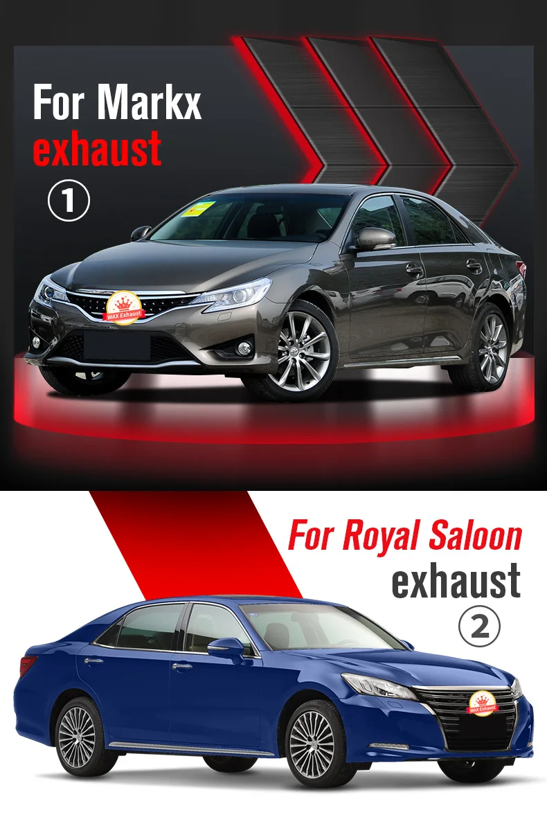 Cat-back Exhaust Muffler Pipe Electronic Valve Performance Exhaust Manifolds Catback Exhaust System For Toyota MARK X 2004-2016