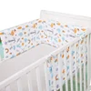 Foldable cotton muslin breathable baby nursery cot bedding safety crib bumper pads