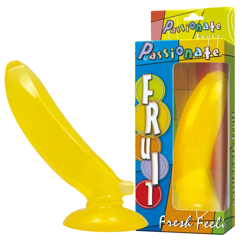2021 New Products Banana Anal Plug Dildo Natural Sex Fruit Vegetable Sex Toy For Women With Sucker Vibrator Female
