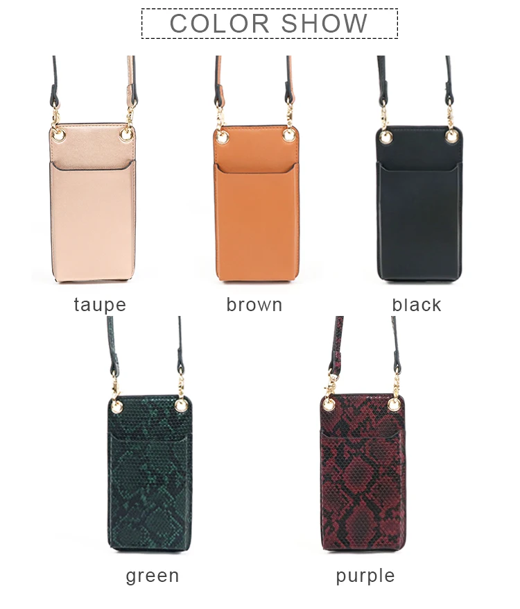 Universal Genuine Leather Carry Cell Phone Shoulder Pocket Wallet