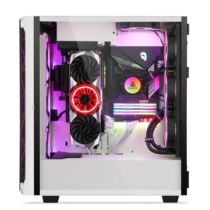 Black/white Color Gaming Pc Case Atx Matx Etx Ssieeb Dual Server