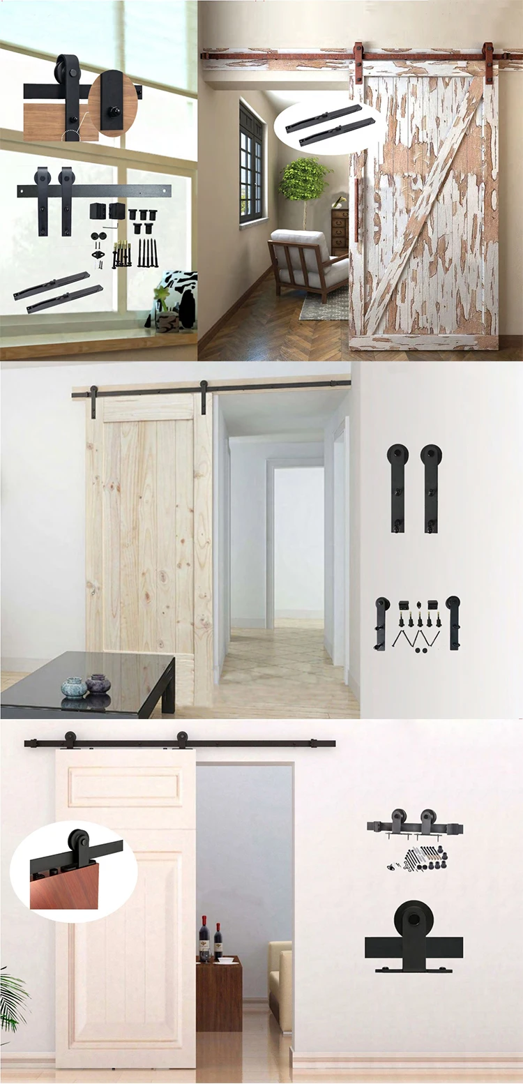 Sliding Barn Door Hardware Iron Material Hanging Modern Barn Door