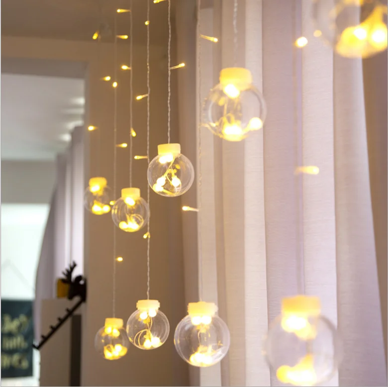 300 led window party curtain string light star diwali christmas led string light decorative