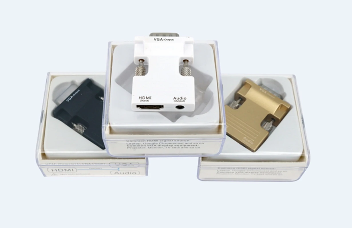 HDMI Female to VGA Male Converter+Audio Adapter 1080P HDMI to VGA Converter with Audio Output Cable - ANKUX.COM