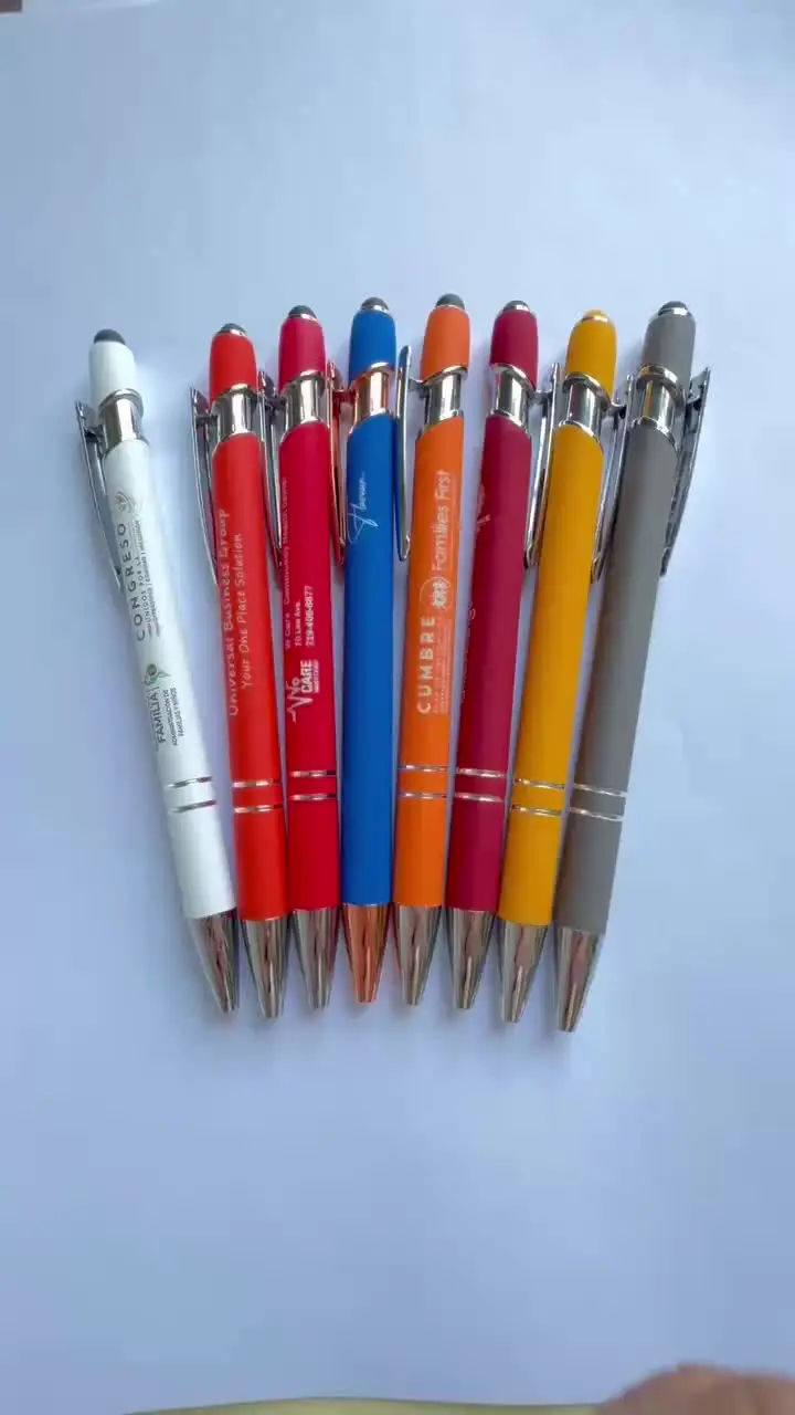 Aluminium Pens Gift Low Price Custom Logo Promotional Blue Pen