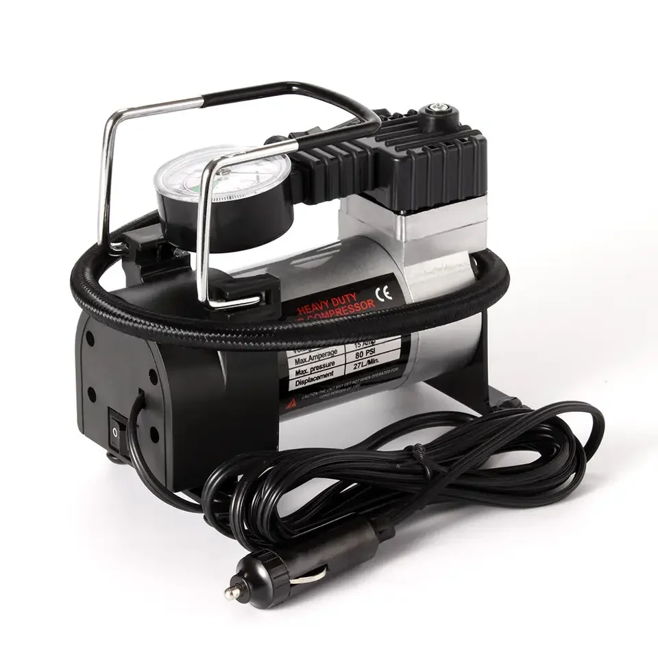 Portable Car Tyre Inflators,12v Mini Auto Car Air Compressor Pump,Metal