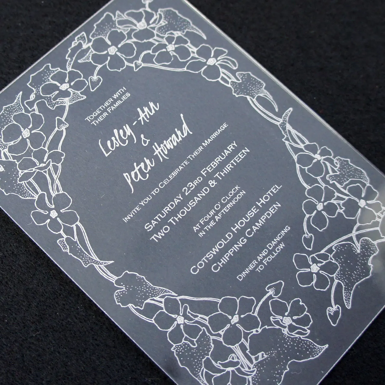 High Quality Frosted Acrylic Wedding Invitation Buy Frosted Acrylic