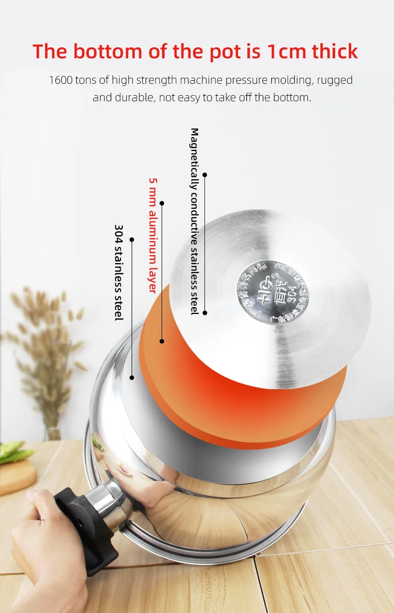 100 Guarantee Safety Stainless Steel Pressure Cooker For Cooking 304
