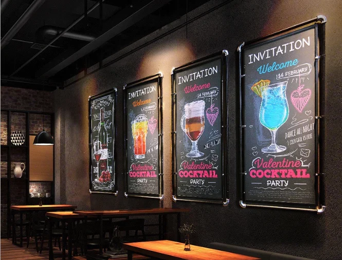 Framed Wall Arts Restaurant Bar Decoration Pendant Picture Frame Coffee Shop Wall Decoration