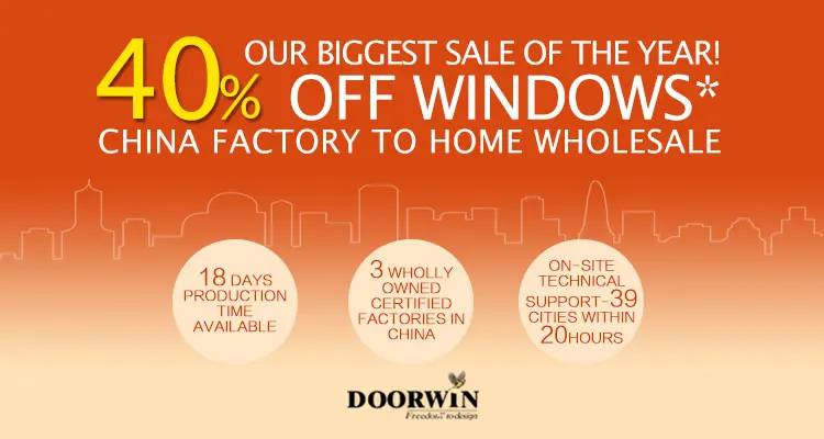 Doorwin Unique Design Top Quality Thermal Break Aluminum Awning Window For Residential Homes