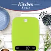 5kg large LED readout display kitchen scale with hanging hole various patterns tare function green ABS material kitchen scale