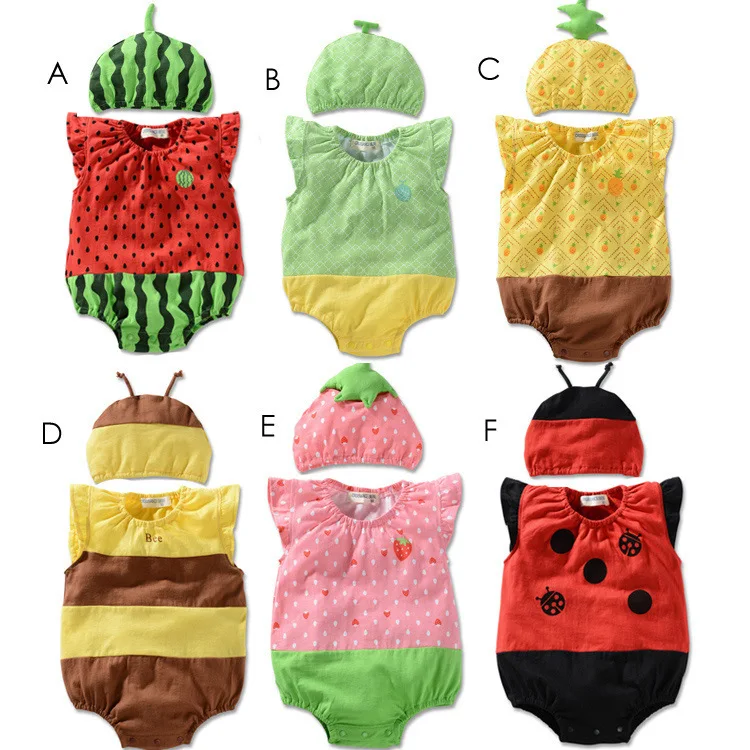Wholesale Cute Fruit Outfit Baby Girl Romper Baby Boy Rompers Baby
