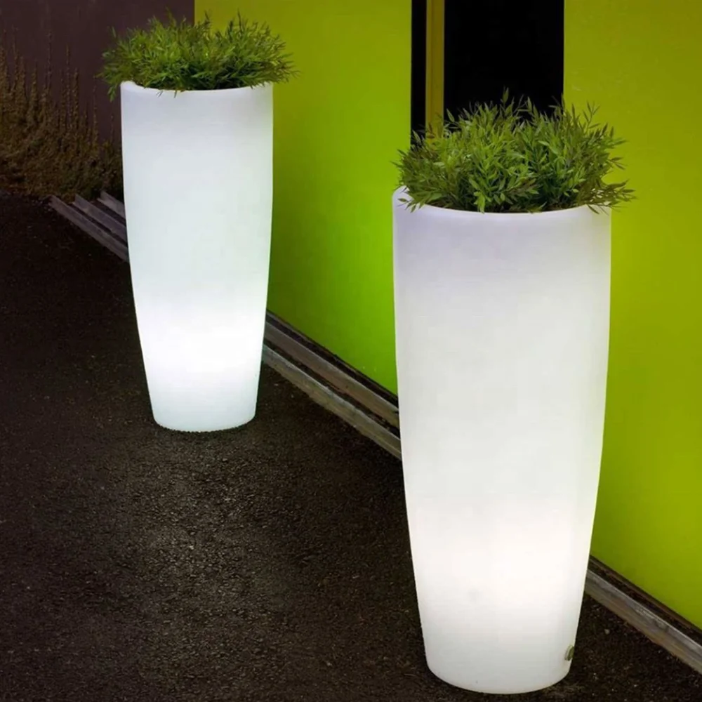 Modern Design Rgb Color Changing Decorative Flower /planter Pot Garden ...