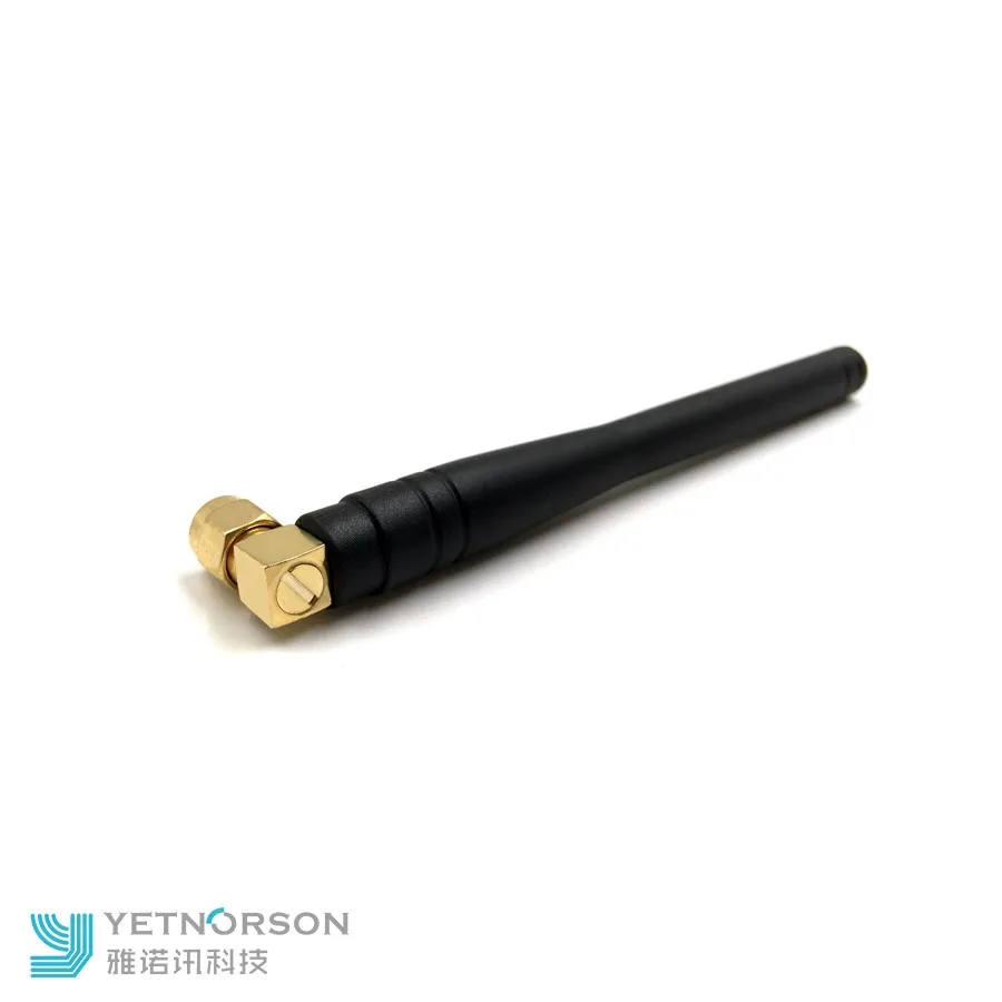 GSM communication antenna rubber duck zigbee antenna with SMA male right angle connector for wireless public phone - ANKUX.COM