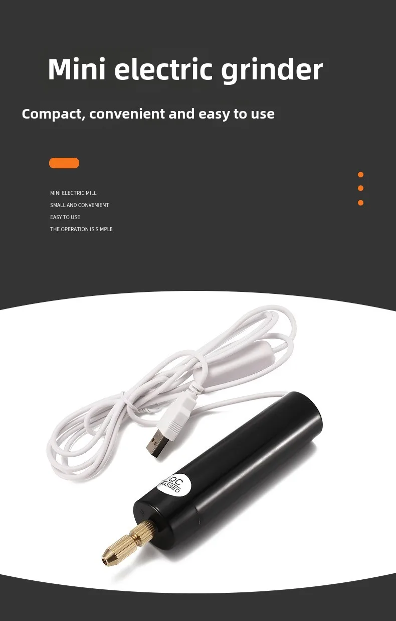 USB Crystalline Glue DIY Electric Drill with Pearl Hand Drill Small Electric Drill for Horn Nails-Hardware Product