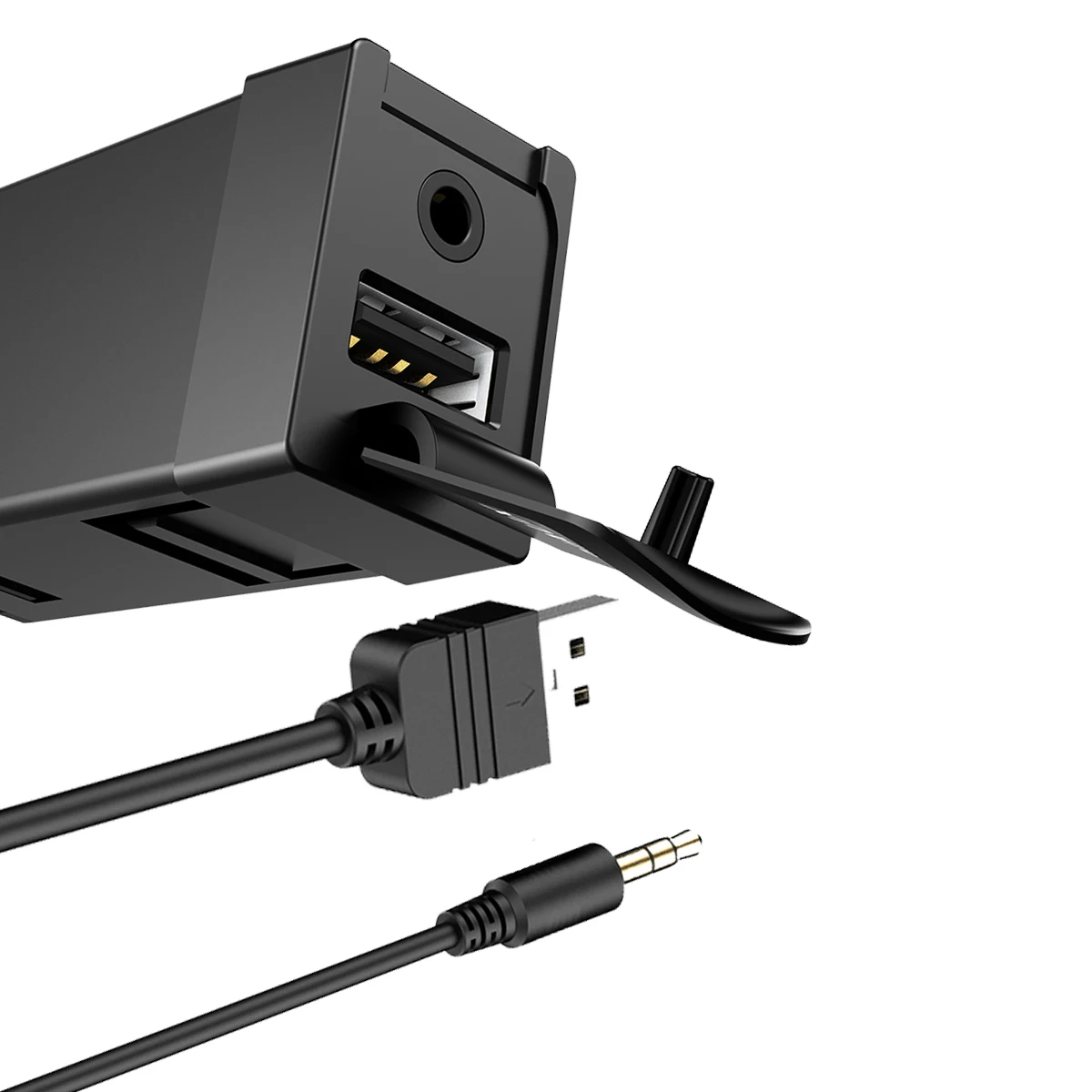 Chelink 1.5m Flush Mount Cable Car Charger 3.5mm Usb Aux Extension Cable Charging Socket With