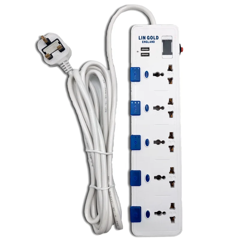 Custom Electrical Socket Individual Switch Universal Power Strip With