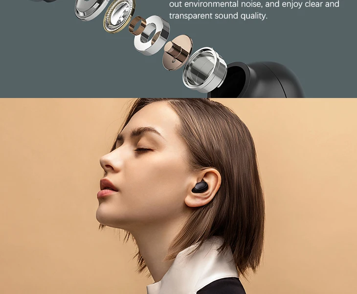Global Version Xiaomi Mi True Wireless Earbuds Basic 2 Redmi AirDots 2 BT5.0 Headphones With Mic Handsfree Mi Earphone Earbuds - ANKUX.COM