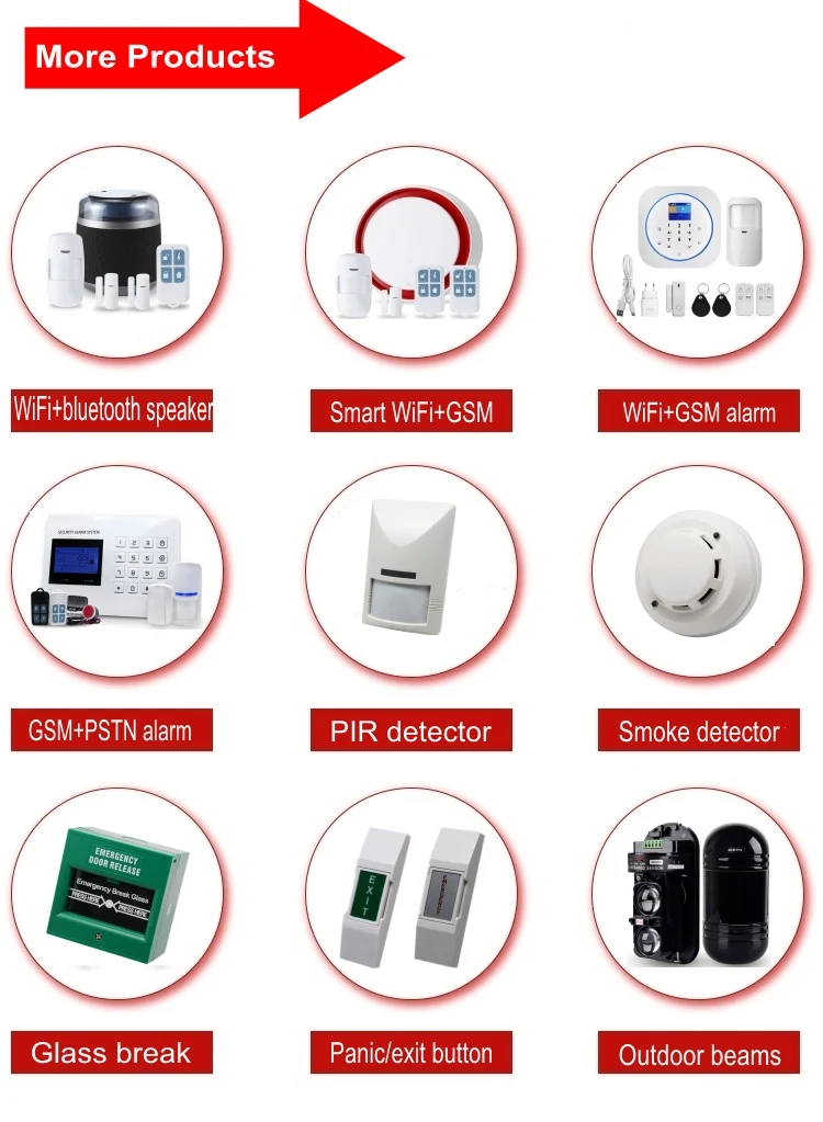 Tuya smart home alarm system APP control wireless home security alarm system tuya WiFi GSM alarm system