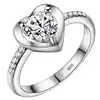 New Korean Style Pop Cute Little Fresh Ladies Students Commuter Rhinestone Love Ring