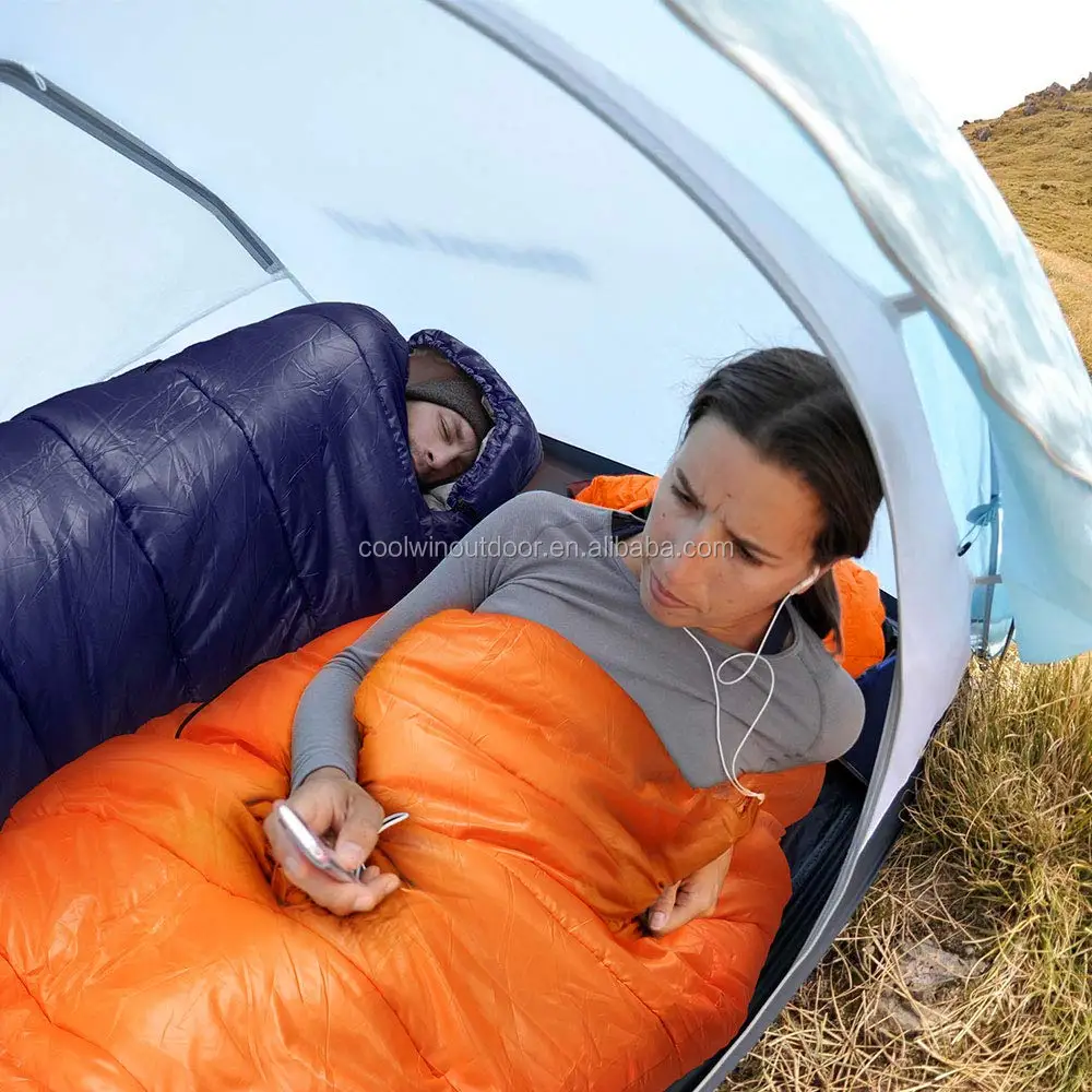 winter outdoor compact Duck Down mummy Sleeping Bag For Hiking