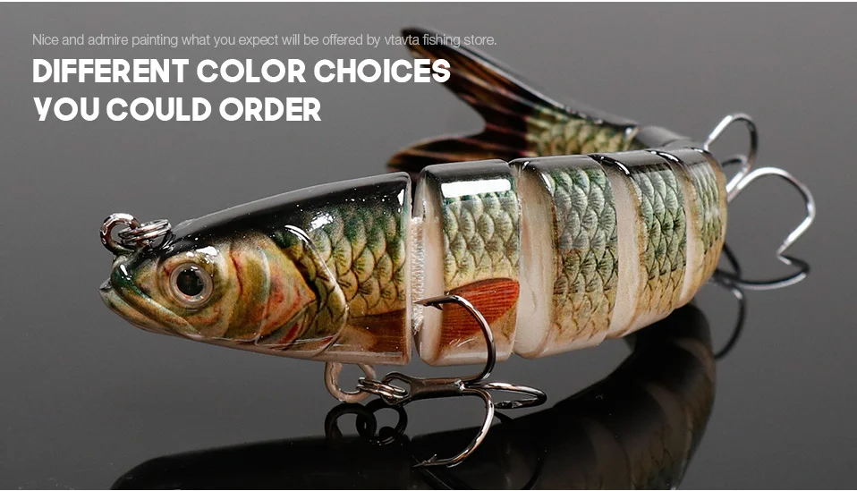 Abs 8 Segment Jointed Herring Bait Fishing Lure Hard Swim Bait 137mm