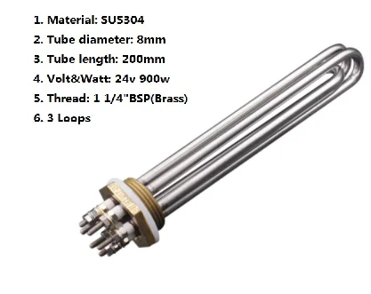 Details about   Water Heaters Element Immersion Dc Tubular Stainless Steel Parts BSP 1 1/4" 