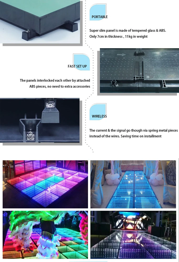 Wedding decoration LED Dance Waterproof 3D dance floor