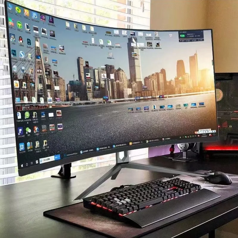 Side-by-side comparison of OLED vs IPS 1440p gaming monitors showing black level and motion blur differences