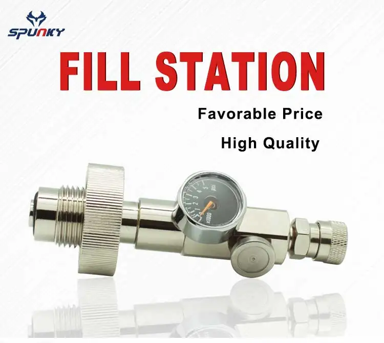 HPDAVV Paintball Scuba Fill Station,DIN Valve Scuba Adapter,4500psi PCP Paintball HPA Tank Fill Station,Stainless Air Fill Whip,Easy to Use 