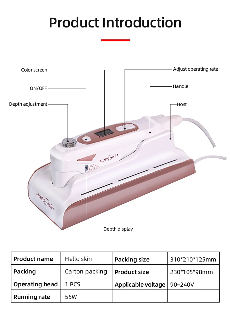 high efficiency home use wrinkle removal machine face lifting hand held personal home hifu device on sale now