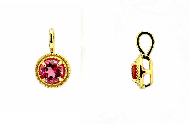 Gold Jewelry Custom Gold Birthstone Gemstone Pendants Charm Necklace