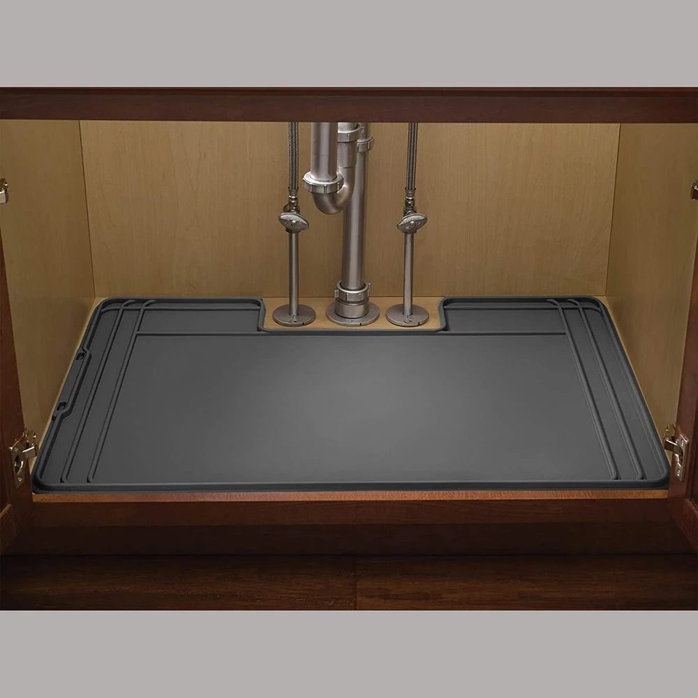 Silicone Undersink Water Protection Tray Mat Kitchen Waterproof