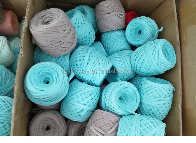 Wholesale T Shirt Yarn Colorful Spaghetti Yarn 500g Fancy Crochet Yarn