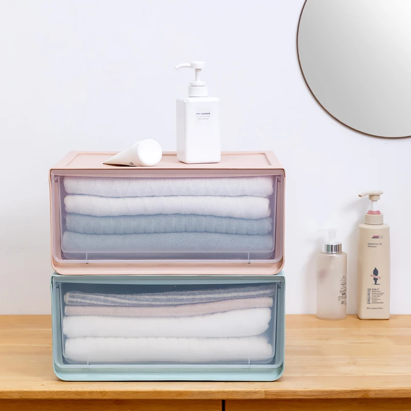 Home Organizers Plastic Stackable Drawers Storage Box For Clothing ...