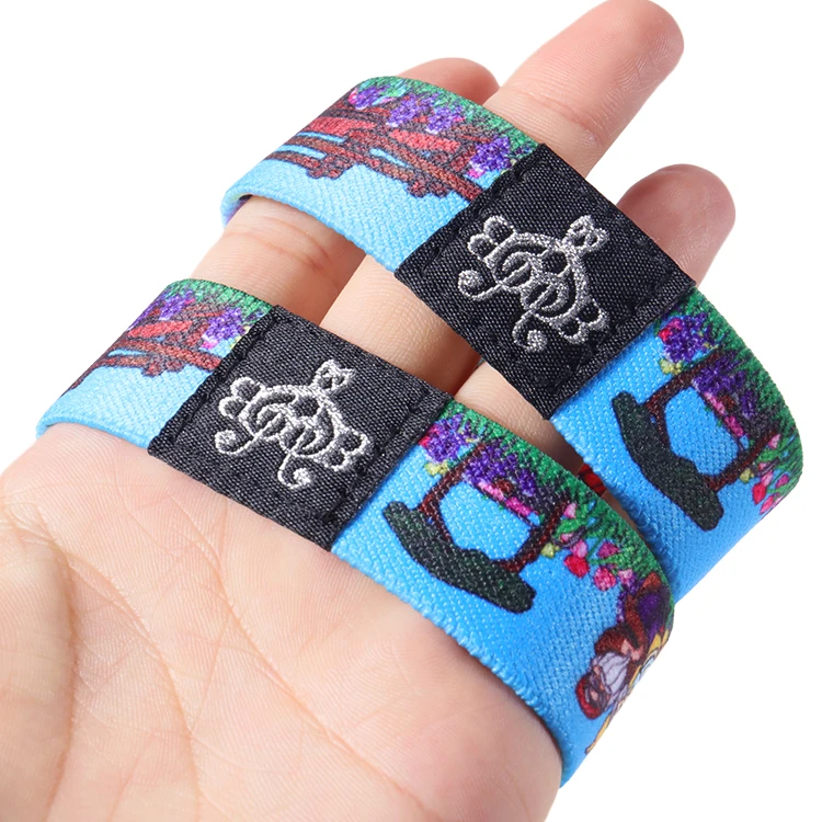 Custom Polyester Elastic Fabric Bracelet Wristband Buy Elastic Fabric