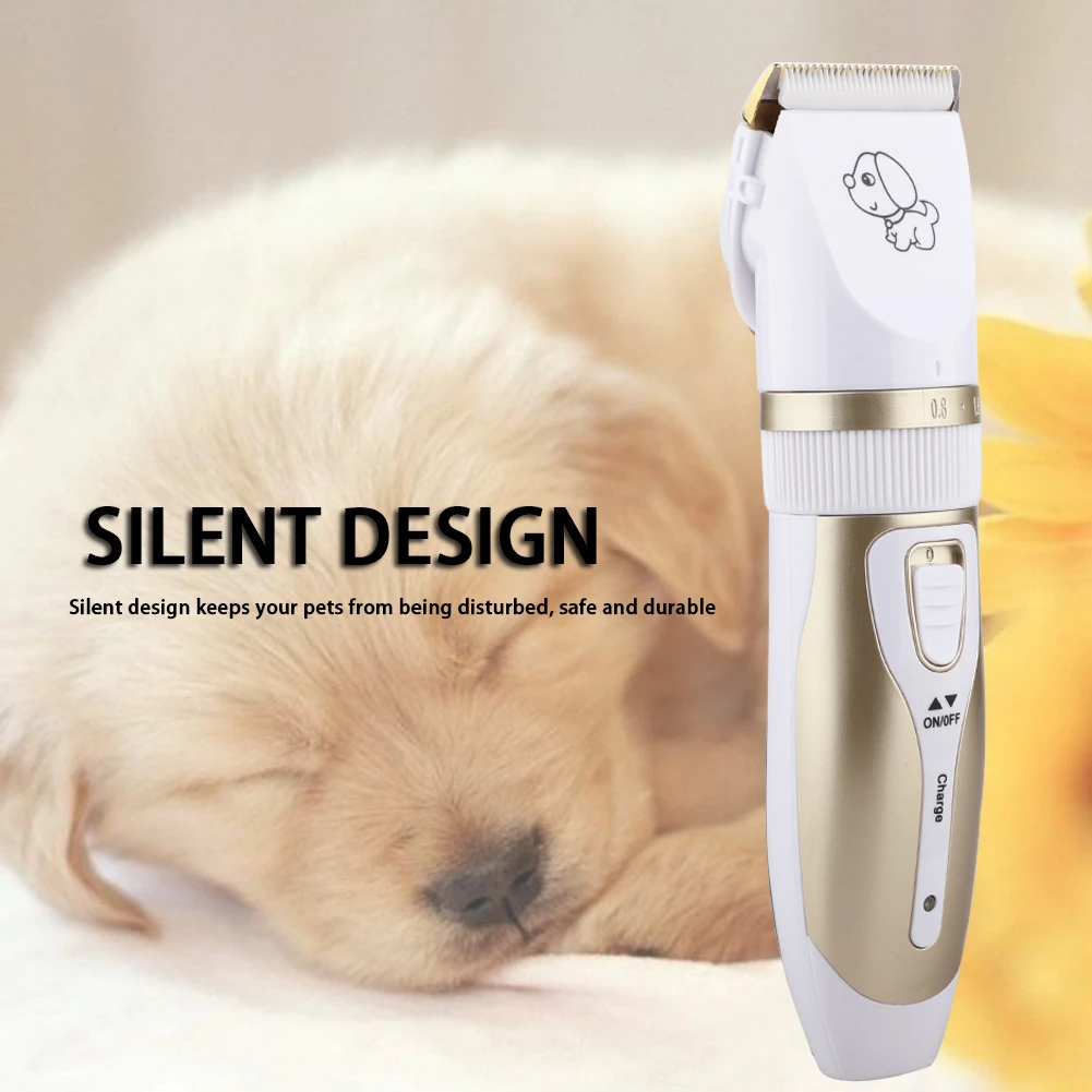 Low Noise Professional Hair Razor for Dog Cat Rechargeable Dog Trimmer Hair Clippers Set Rainlin Electric Pet Hair Remover 
