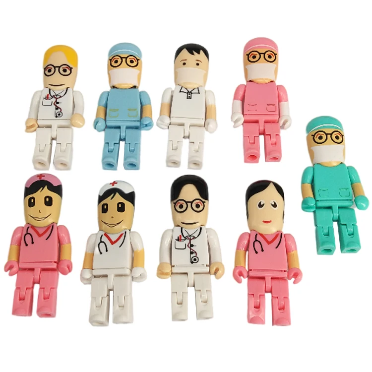 Wholesale Hospital Gift Memory Stick Cartoon Doctor Nurse Usb Flash Drive 2GB 4GB 8GB 32GB 64GB 16GB Pen Drive Memorias Pendrive - ANKUX.COM