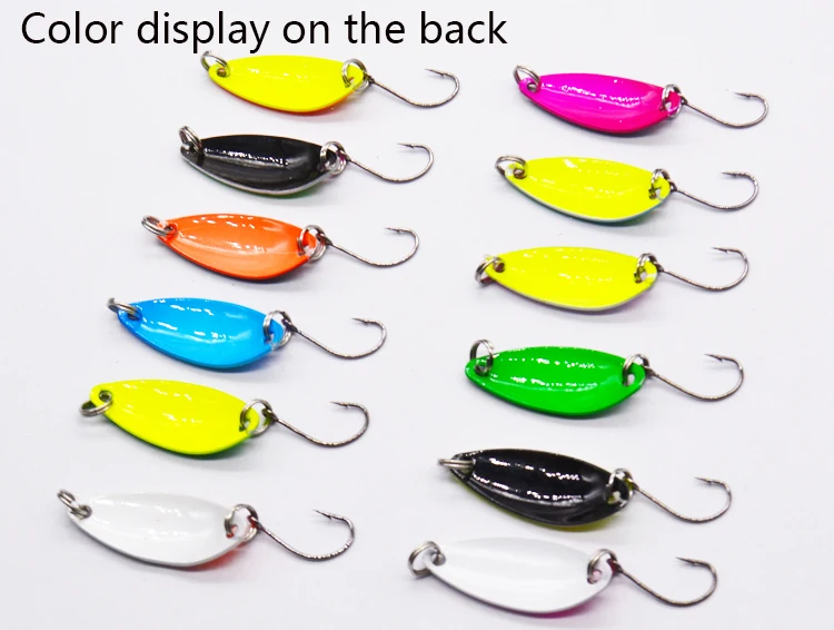 Double Color 3.3cm 3.g Spoon Fishing Lure Swim Bait Isca Artificial