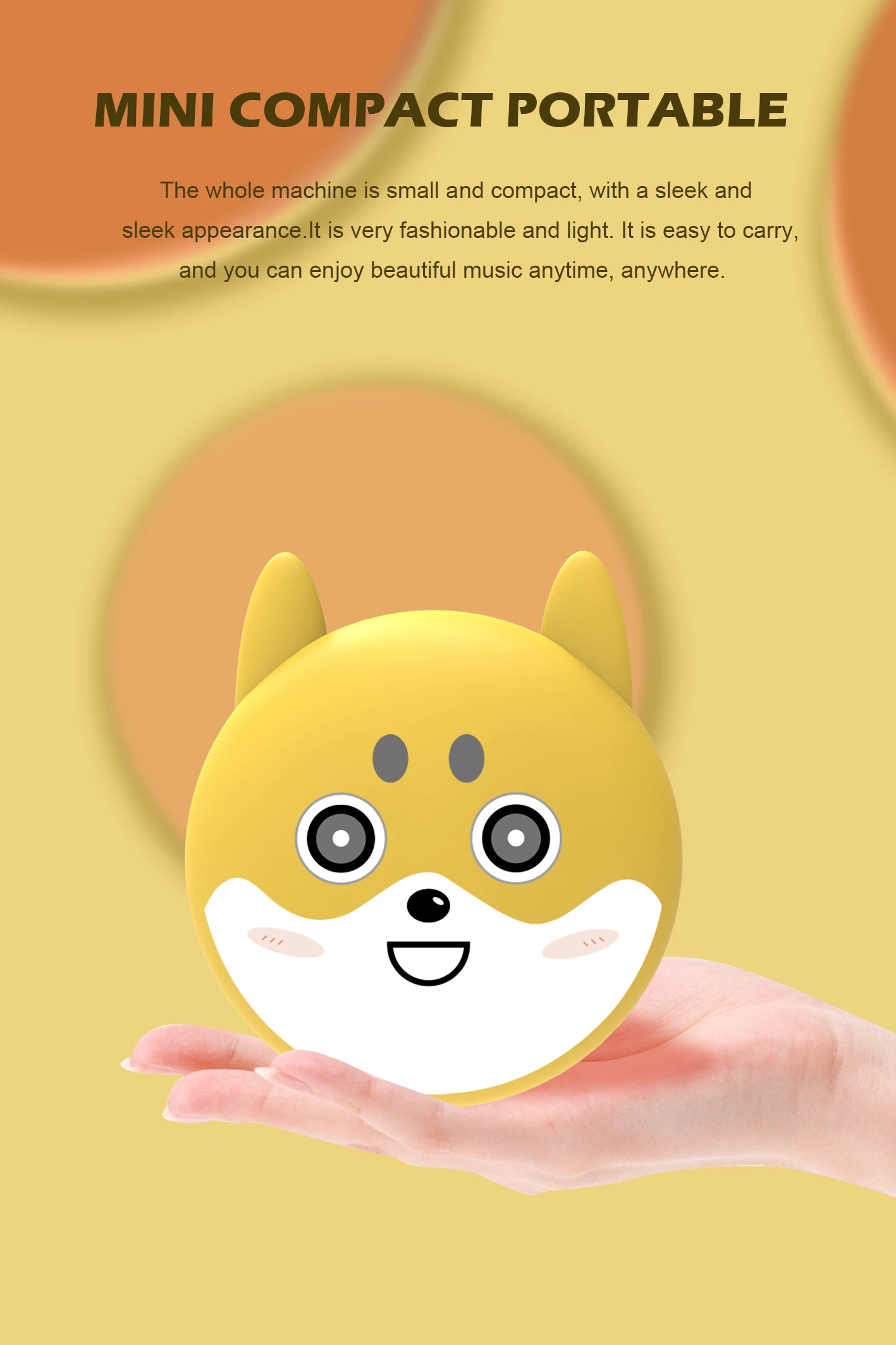 Promotional Mini Cute Cartoon Audio Hands-free Portable Animal Wireless Bluetooth Speaker - ANKUX.COM