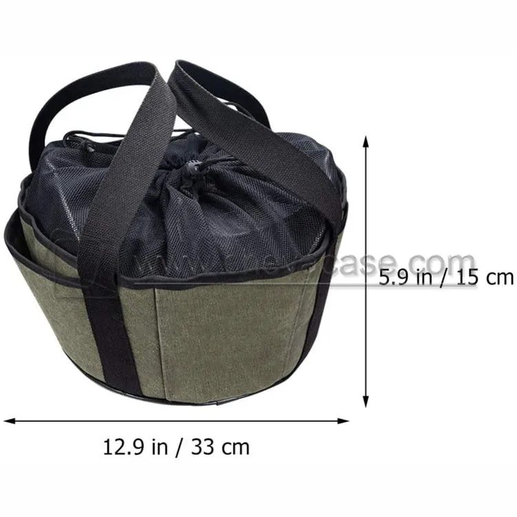 Custom Outdoor Canvas Dutch Oven Carry Bag Camping Pot Storage Bag