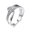 Elegant White Gold Color Ring Diamond Zircon Rings For Women