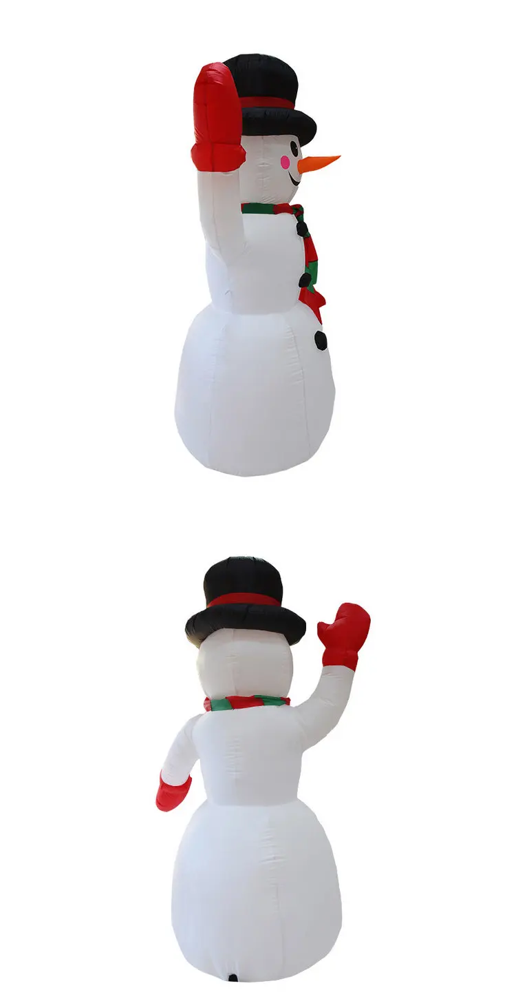 8ft Lighted Christmas Inflatables Huge Snowman With Hat Self Inflate