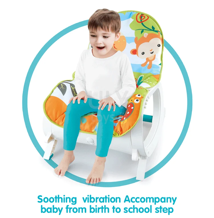 2 In 1 Safety Adjustable Design Lovely Infant Baby Musical Rocker Baby