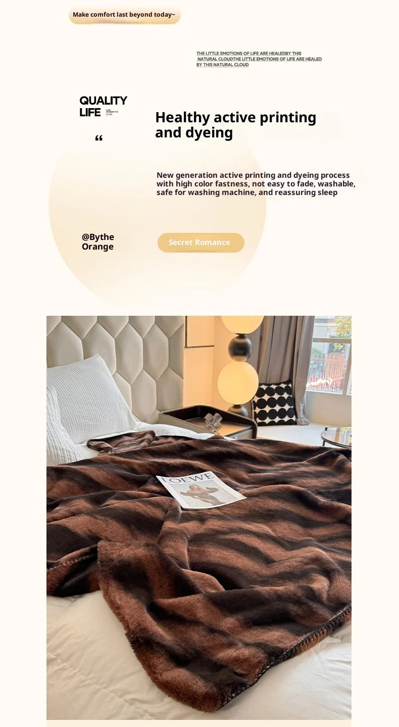 Blanket Cross-Border Tuscany Solid Winter Knitted Eco-friendly Modern Simple Polyester Flannel Customizable Lightweight Machine manufacture