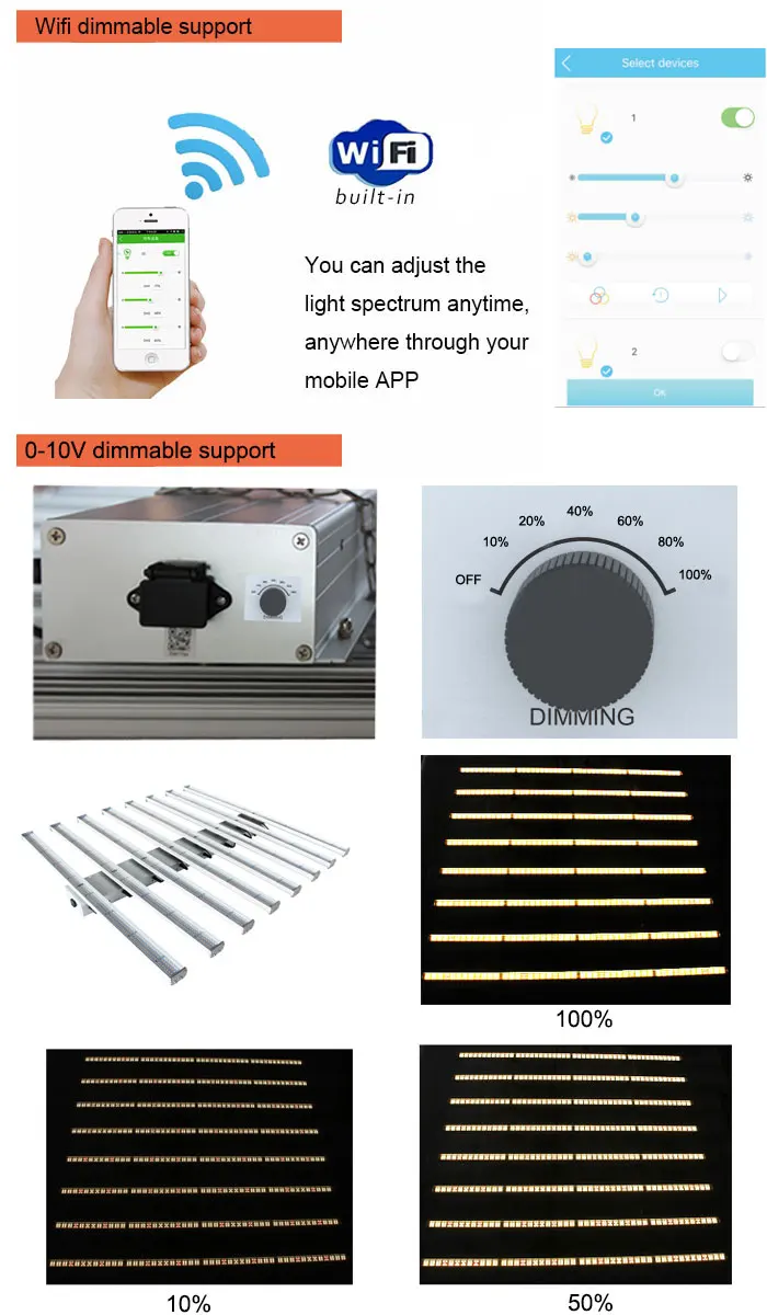 Indoor grow light wholesale china liner led grow light bar 8 bars 800W LED light grow