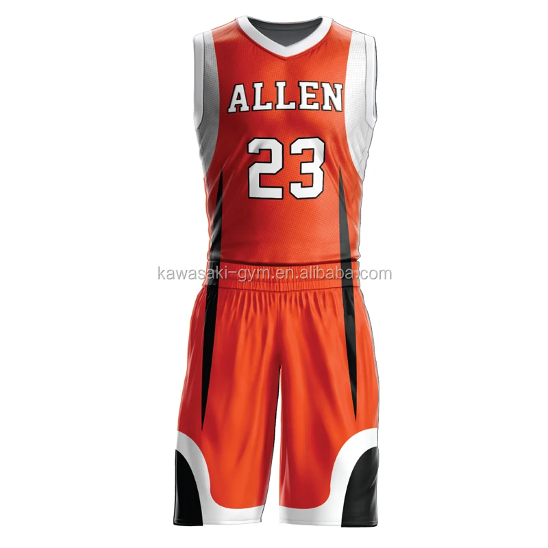 Orange White-Black Custom Basketball Jersey - Youth S