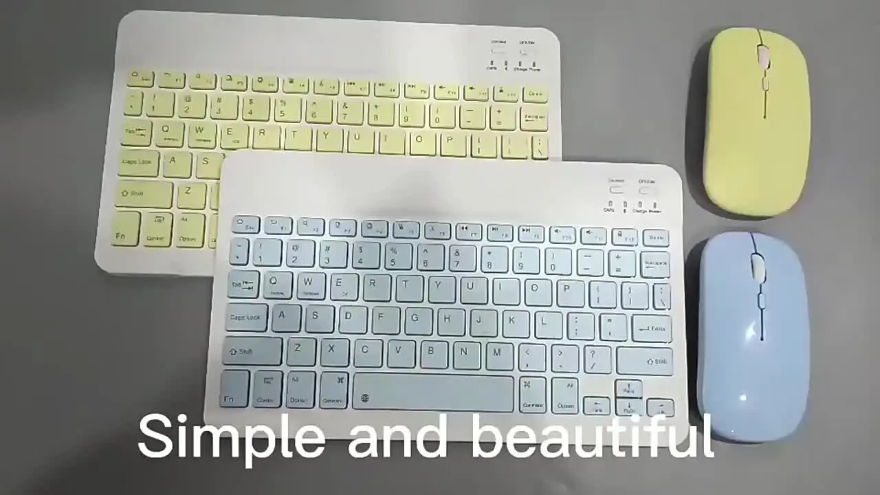 Custom Logo Slim Colorful Chargeable Wireless Maus and Keyboard Gaming  Mouse and Mini Keyboard for Mobile Phones, image size:1280x720