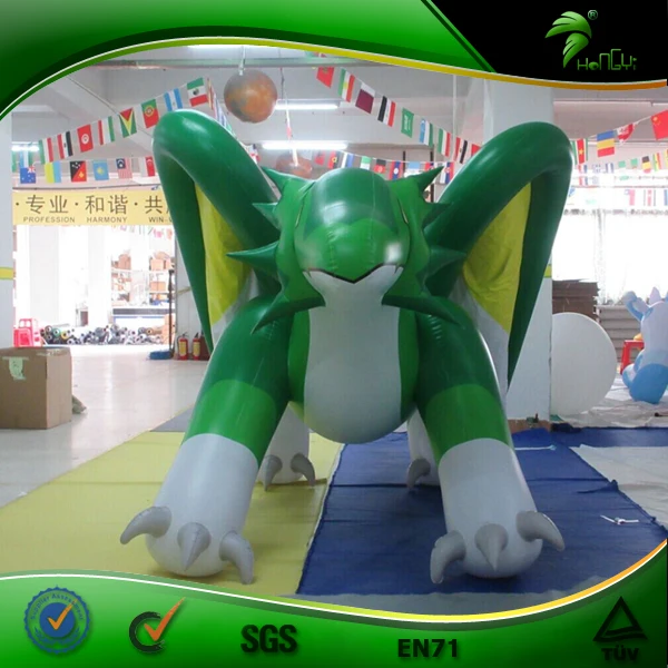 inflatable green dragon