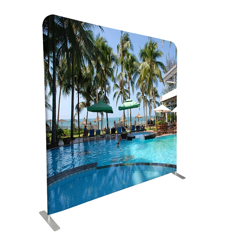 10ft Portable Tension Fabric media display wall Hot Selling straight ...